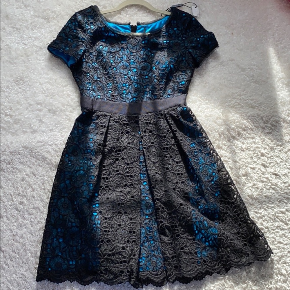 Blue and Black Designer Dress